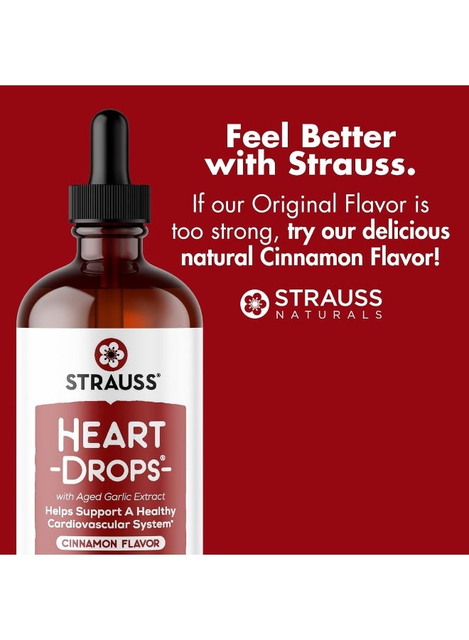 Strauss Heartdrops Aged Garlic Extract, Herbal Supplement For Heart Health-Heartdrops | Maintain A Healthy Cardiovascular System, Cinnamon Flavor - Image 2